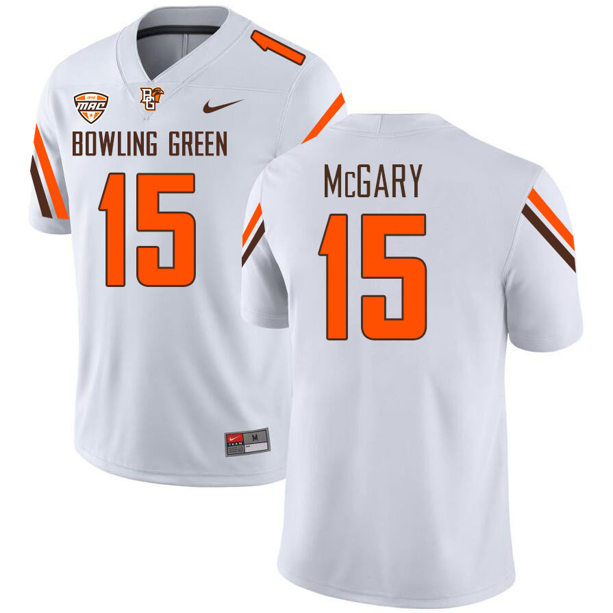 Bowling Green Falcons #15 Avi McGary College Football Jerseys Stitched Sale-White